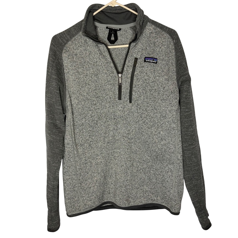 Patagonia Better Sweater 1/4 Zip Men Small Gorpcore Grey Fleece Pullover Jacket